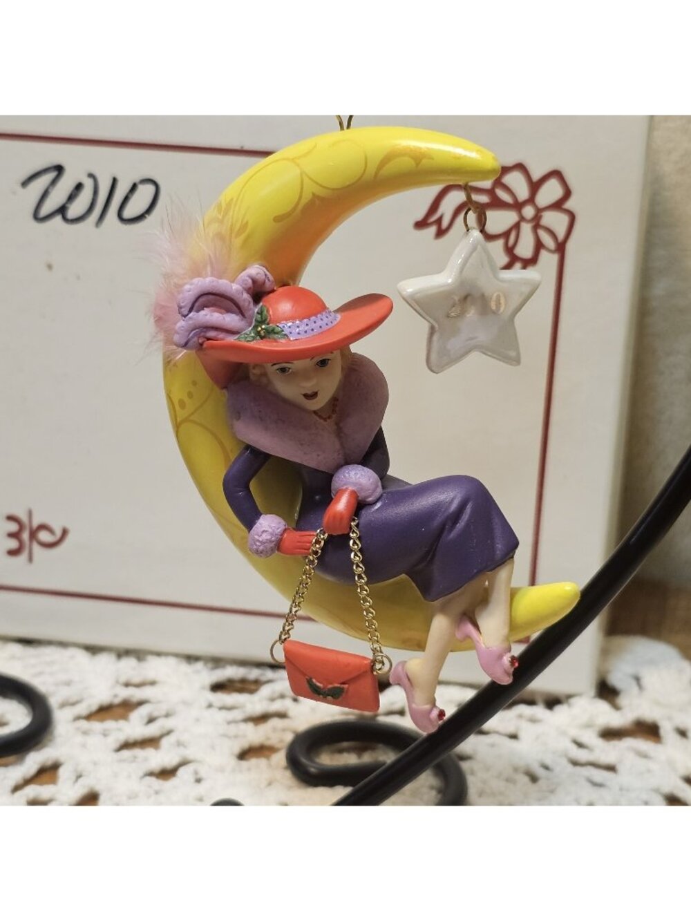 Danbury Mint 2010 'On Top Of It Ruby' " Red Hat Society " Ornament With Box